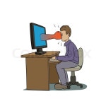 This is an iilustration of a punch from monitor | Stock Vector | Colourbox