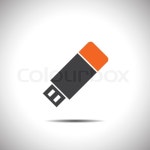 Usb stick vector icon | Stock Vector | Colourbox
