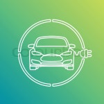 Electric Eco Car Charging Station Icon | Stock Vector | Colourbox