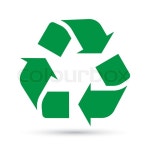 Recycle sign on white background.Illustration eps10 | Vector | Colourbox