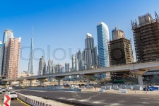 Skyscrapers in Dubai in a summer day, United Arab Emirates | Stock Photo | Colourbox