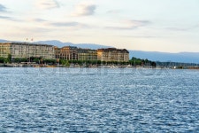 Geneva Lake near Quai du Mont-Blanc in ... | Stock image | Colourbox