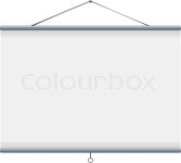 White blank projector screen | Stock Vector | Colourbox