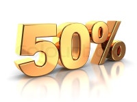 50 percent | Stock image | Colourbox