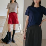 커먼유니크 두엔 모달 베이직 라운드 1/2 티