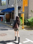 컬러위드클로젯 [봄신상🤍] 플랜레더jk (핀터룩🖤레더자켓,바이커자켓,레더블루종)