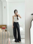 컬러위드클로젯 [L당일출고💞] 핀터백포켓데님pt (하비추천✨힙볼륨UP,세미와이드,화이트코튼팬츠)