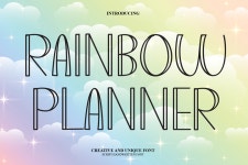 Rainbow Planner Schriftart | dafont.com