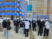 건설현장 견학(부산범천2주거환경개선사업 아파트건설공사 1공구) 교육 | 건축공학과 건설현장 견학(부산범천2주거환경개선사업... 