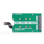 라즈베리파이5 전용 PCIe3.0 to dual M.2 hat (NVMe SSD 및 Hailo8/8L 호환) [103110065] / 오픈소스/코딩교육 > 라즈베리파이... 