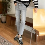 ★ BY DJ2 GENTLEMENS STYLE ★ 10384P  슬림 핏 그레이 진