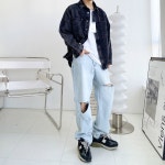 ★ BY DJ2 GENTLEMENS STYLE ★ 10604O 오버핏 데님 셔츠자켓