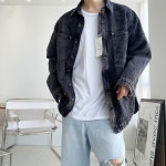 ★ BY DJ2 GENTLEMENS STYLE ★ 10604O 오버핏 데님 셔츠자켓