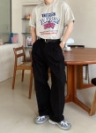 ★ BY DJ2 GENTLEMENS STYLE ★ 10674P 와이드핏 코튼 카고 팬츠