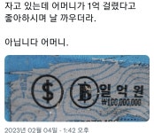 아들!!! 엄마가 복권 당첨했어 우리도 이제 부자야! - DogDrip.Net 개드립