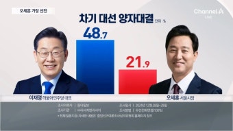 이재명과 양자대결서 오세훈·홍준표 각각 20%대 - DogDrip.Net 개드립