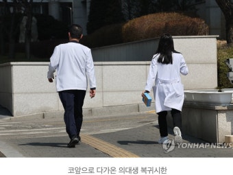 의대생 복귀 거부에 의협도 가세…대규모 제적 사태 현실화하나 - DogDrip.Net 개드립