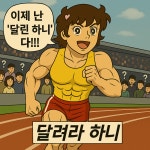 ai, 자작) pc 빔 맞은 달려라 하니 4컷 팬만화 - DogDrip.Net 개드립