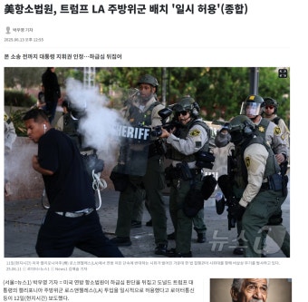 LA 주방위군.. 다시 트럼프가 지휘하기로.. - DogDrip.Net 개드립