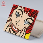 DIY캔버스형 보석십자수 30x30cm 행복한눈물 - 레드포인트