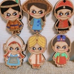 우드인형 나라별인물 시리즈 DIY 나무공예 수업교구 | 레드포인트