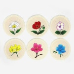 천아트 패키지 야생화1 컵 코스터 (6종세트) | 레드포인트