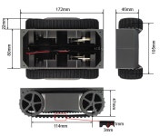[한진데이타] 캐터필러 구동 베이스[p0084] 메카닉부품 > 로봇베이스/프레임 > 바디프레임 (주)엘레파츠 - 엘레파츠 캐터필러 구동 베이스[p0084]