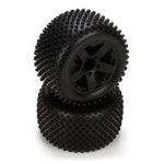 Rear Tire,Premount,Black Wheel(2):1:10 2wd Circuit (주)엘레파츠 Rear Tire,Premount,Black Wheel(2):1:10 2wd Circuit