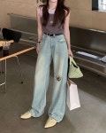 패션풀 [썸머팬츠] 로이 디스트로이드 데님 팬츠 & 벨트 SET  S~XL 구매가능