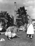 Florida Memory • Bob Youmans places a golf ball on the ground - Miami, Florida 