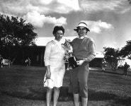 Florida Memory • Women golfers receive an award at a tournament - Fort Lauderdale, Florida . 