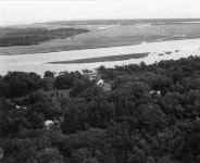 Florida Memory  - Aerial view of Kingsley Plantation - Fort George Island, Florida. Aerial view of Kingsley Plantation - Fort... 