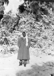 Florida Memory • Juanita Miller in snow scene - Madison County, Florida 
