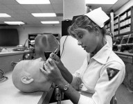 Florida Memory • Student in the dental lab at Miami-Dade Community College Medical Center. 