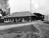 Florida Memory  - Exterior view of the Hawthorne railroad station - Hawthorne, Florida Exterior view of the Hawthorne railroad... 