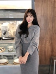 오늘도 플라이모델과 함께! 치마랑 같이 샀구 까슬까슬해요 160에 엉덩이 반정도 덮구 앞은 허벅지위에까지 와용 핏REVIEW - (주)플라이모델