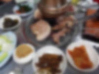 강진군연탄위에돼지 연탄위에돼지