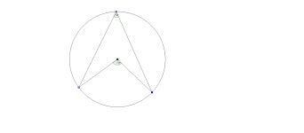 Angle subtended at circumference – GeoGebra Angle subtended at circumference
