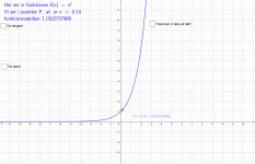 e^x med areal og tangent – GeoGebra e^x med areal og tangent