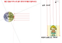 우리나라 겨울철 태양의 남중고도 – GeoGebra 우리나라 겨울철 태양의 남중고도