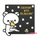 1등캐릭터쇼핑몰 글루미 캐릭터몰의 리락쿠마/리락쿠마 컵받침 코스터 (흑백시리즈)(냠냠)(일) 주방용품/리락쿠마 컵받침 코스터 (흑백시리즈)... 