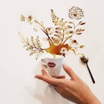 커피로 그린 그림 - 고급유머 커피로 그린 그림