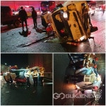 대구시 중부내륙고속도로지선 상행선 에서 트럭 대 승용차 3중 추돌 교통사고