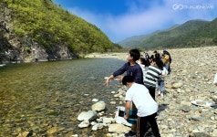 경주시, 산내면 동창천에 어린 다슬기 40만미 방류