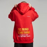 티아즈 TEEAZ UNISEX SOMETHING OVERSIZED DROP NAPPING HOODIE RED