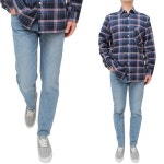 니드 NEED Regular Fit Crop Denim Jeans Blue