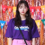 세레브레이트 위드 어스 CELEBRATE WITH US 빅 웨이브 티 (퍼플)