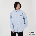 스테디콤마(STEADY COMMA) A.D.L PATCH OVER-FIT SHIRT SKYBLUE | GVG 스토어. 전 세계직배송.