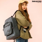 JOHNPETERS NEWYORK 1012 BACKPACK GREY | GVG STORE K-POP, K-TIENDA DE MODA. Entrega directa mundial.