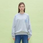 유니스튜디오(UNI STUDIO) EMBLEM RAGLAN SWEATSHIRT (LIGHT GREY) | GVG 스토어. 전 세계직배송.